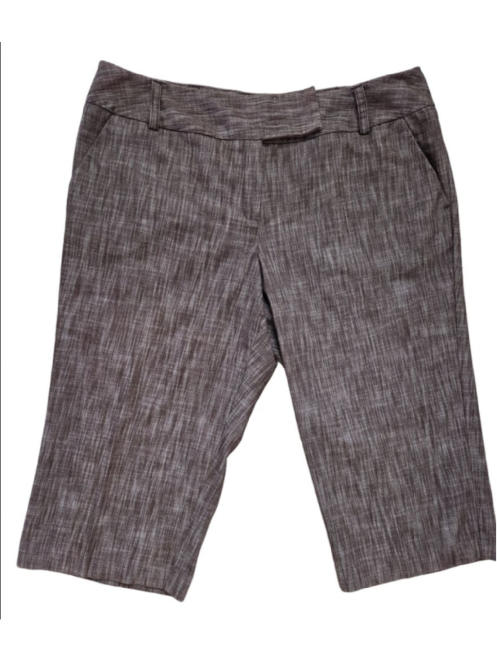 Women's LARRY LEVINE WOMAN Brown Gray Bermuda Shorts 20W